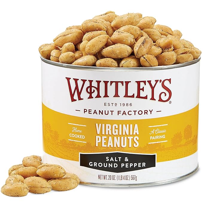 Whitley?셲 Salt & Ground Pepper Virginia Peanuts ??Super Extra Large 'Home Cooked' Virginia Peanuts