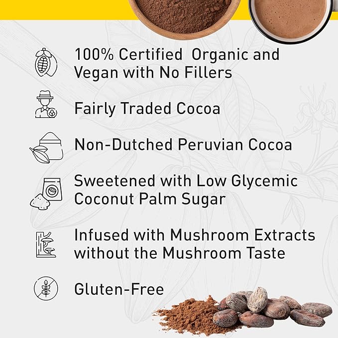 Enerhealth Botanicals Cocoa Mojo ??Certified Organic Hot Chocolate Peruvian Cocoa Mix, Sweetened