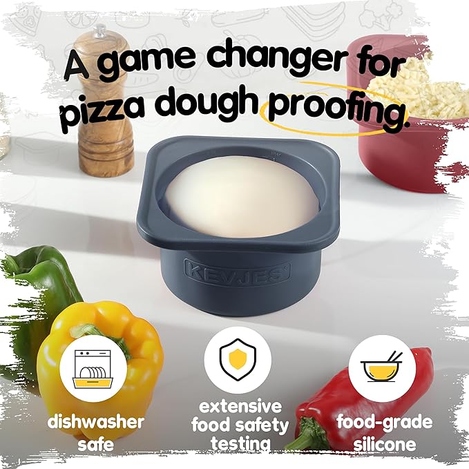 1000ml PLUS Pizza Sourdough Proofing Containers with Air-tight Lids for DIY family Artisan