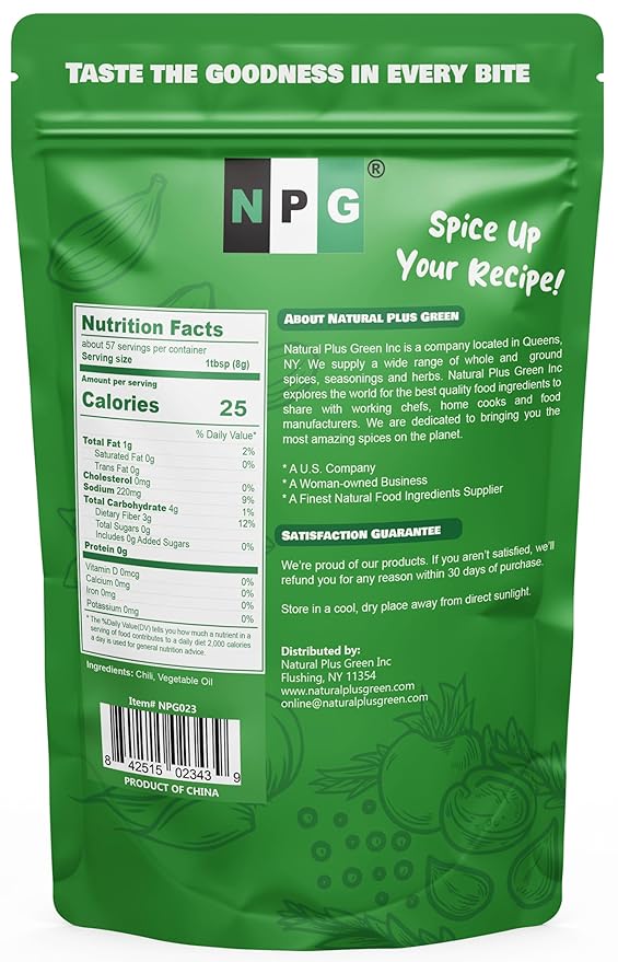 NPG Authentic Sichuan Chili Flakes 16 Ounces, Medium Hot, Szechuan Crushed Red Pepper Flakes Bulk