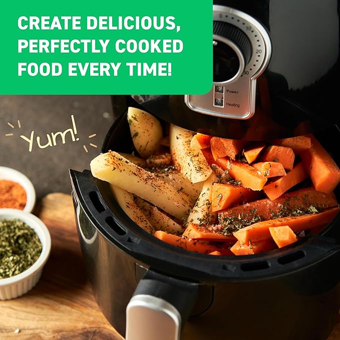 Air Fryer Cheat Sheet Magnets Cooking Guide Booklet - Air Fryer Cookbooks - Air Fryer Liners - Air