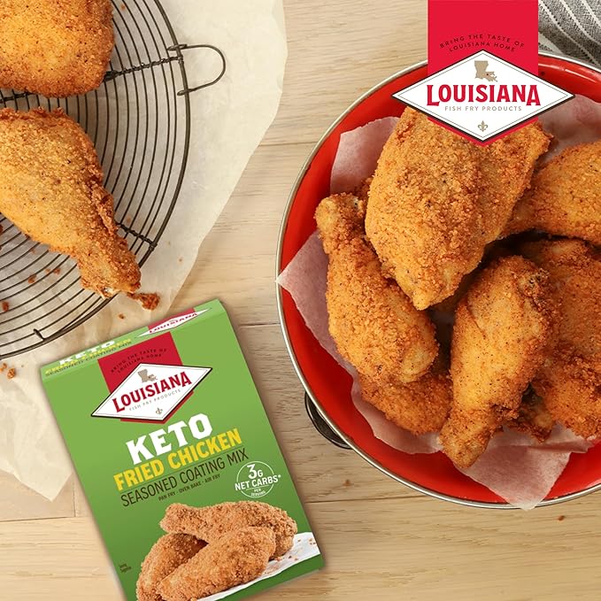 Louisiana Fish Fry Products Classic Fried Chicken Keto Seasoned Coating Mix ??5 oz, Pack of 6