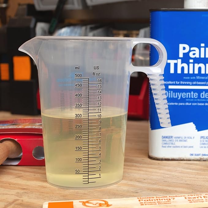 16oz, 1 Pint (2 cup) Measure Pitcher - Convenient Conversion Chart ??Multi Purpose Food Grade Great