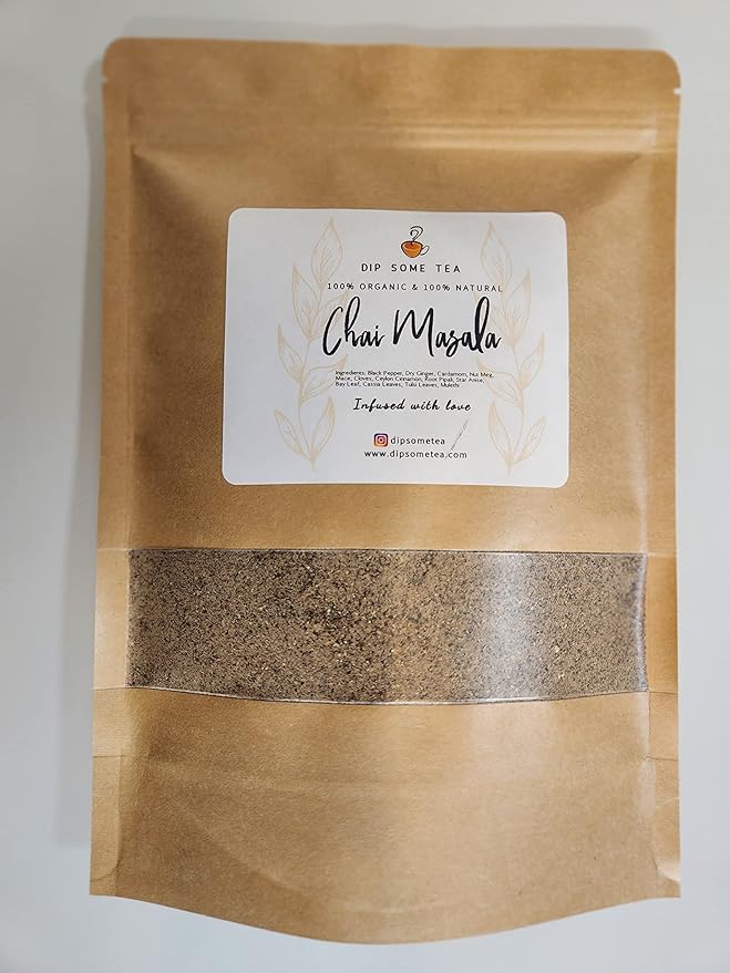 Organic Chai Masala 2 Oz, 57gm, Tea Spices, Indian Chai Masala, DipSomeTea, 100% Natural Pure