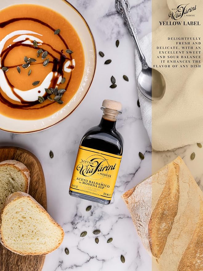 Via Farini Yellow Label Aceto Balsamico Di Modena IGP Aged Artisan Italian Balsamic Wine Vinegar
