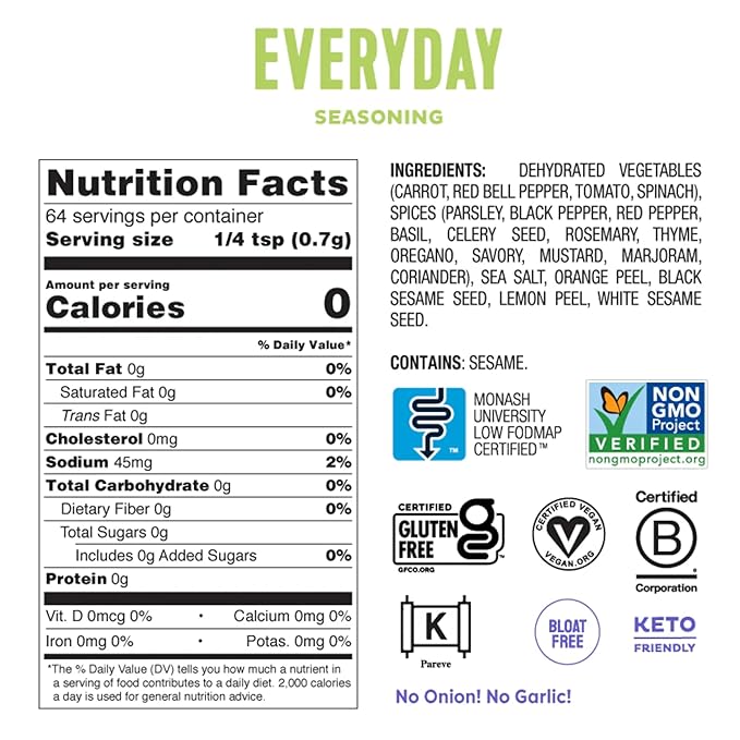 Fody Foods Variety Seasoning Pack, Pack of 5, Garlic and Onion Free, Low FODMAP Certified, Gut &