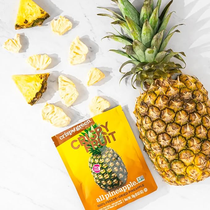 Crispy Green Natural Freeze-Dried Fruit, Pineapple Single-Serve, No Sugar Added, 0.63 Ounce (Pack