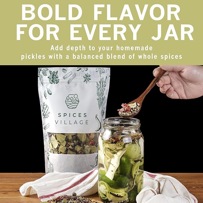 SPICES VILLAGE Pickling Spices for Corned Beef, Pickling Spices Mix for Pickles and Canning, 6.5oz