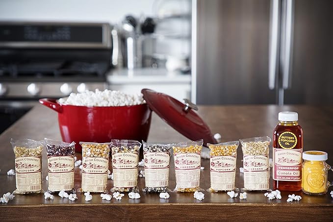 Amish Country Popcorn | 4 Ounce Variety Kernel Gift Set (10 Pack Assorted) | Old Fashioned, Non-GMO