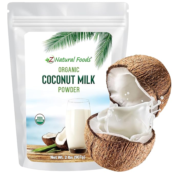 Z Natural Foods Organic Coconut Milk Powder - All-Natural Vegan Dairy-Free Alternative with MCTs