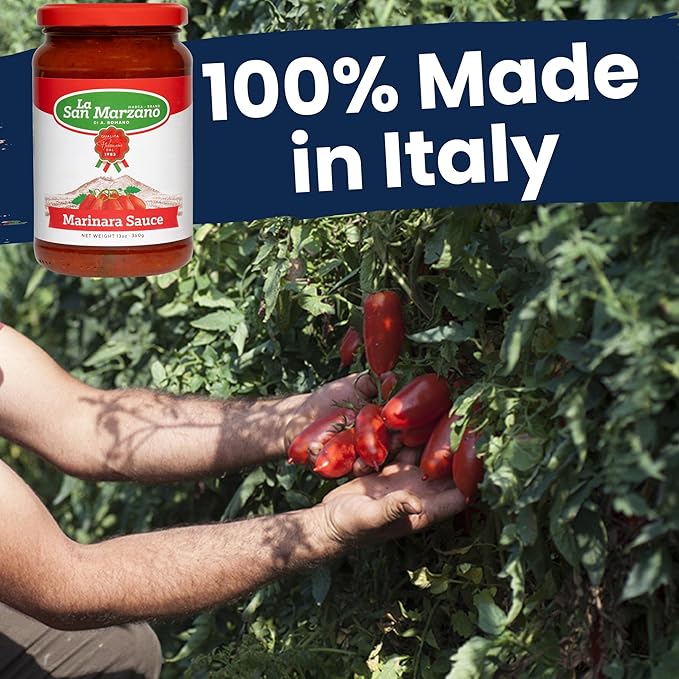 La San Marzano Marinara Sauce, 13 oz, Pasta Sauce Made in Italy, All Purpose Tomato Premium