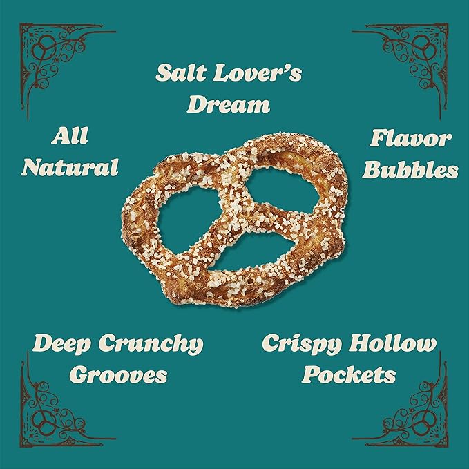 Unique Snacks Extra Salt Splits Pretzels, Original Split-Open Pretzels, Delicious Homestyle Baked