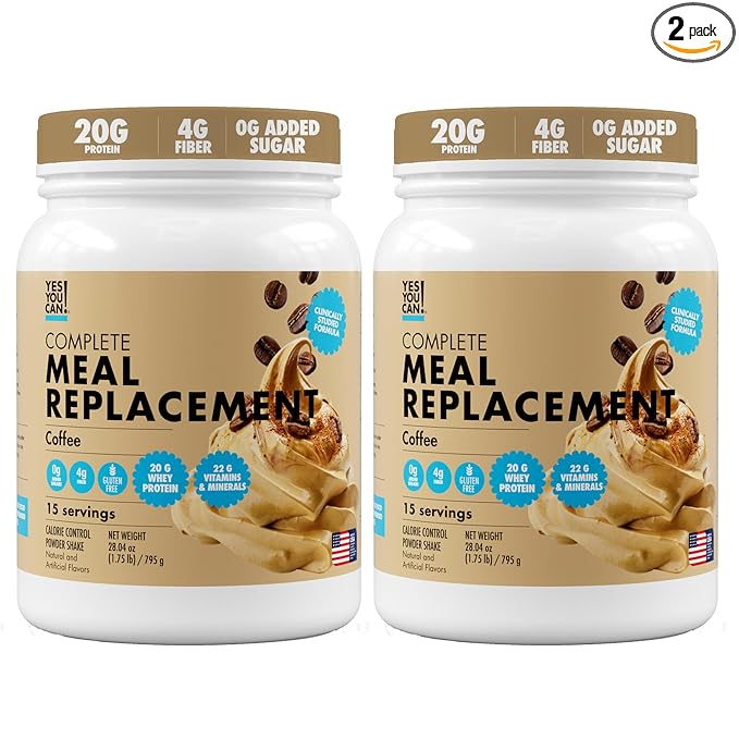 Yes You Can! Meal Replacement Shake - 20G Protein, 4G Fiber, 21 Vitamins & Minerals, 0G Added Sugar