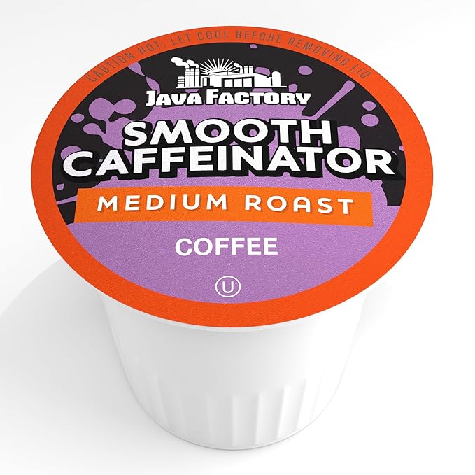 Java Factory Medium Roast Coffee Pods Compatible with K Cup Brewers Including 2.0, Smooth