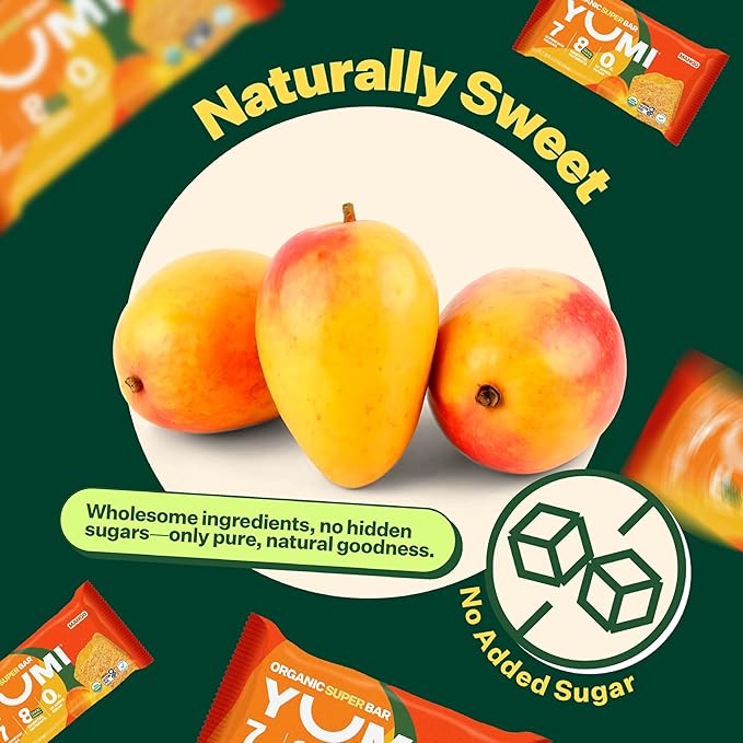 YUMI Organic Breakfast Superbar, Gluten-Free, No Added Sugar, 7+ Vegetables, Soft-Baked Crust