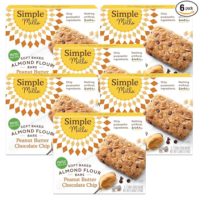 Almond Flour Snack Bars (Peanut Butter Chocolate) with Organic Coconut Oil, Chia Seeds, Sunflower