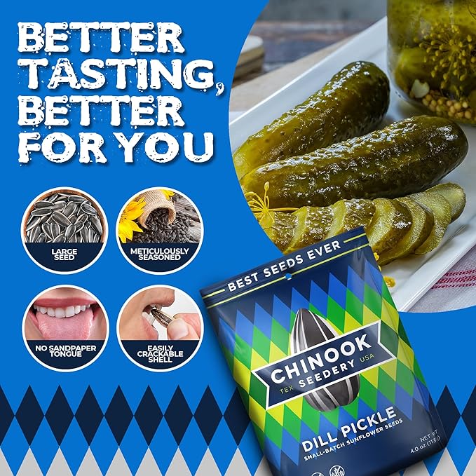 Chinook Seedery Roasted Sunflower Seeds - Jumbo Seeds Keto Snacks - Best For Snack Packs - Gluten