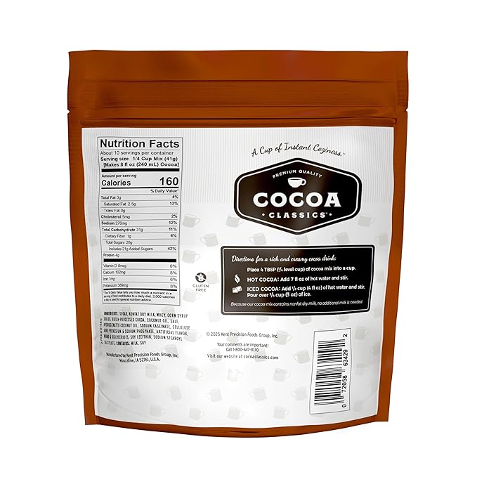 Cocoa Classics Chocolate Supreme Cocoa Mix Hot Chocolate Made with Nonfat Milk Just Add Hot Water
