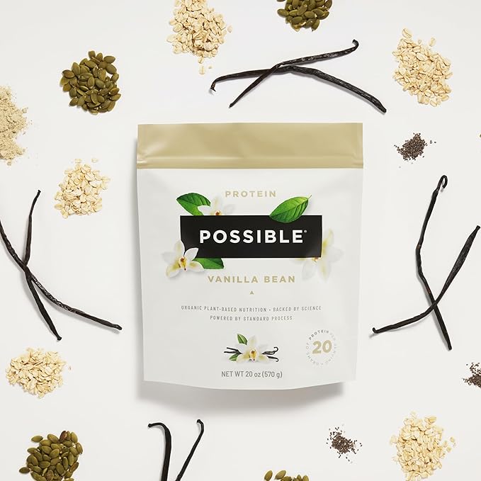 Possible Protein Powder Vanilla Bean - 20g of Vegan, Plant-Based Protein Mix - Non-GMO, Non-Dairy