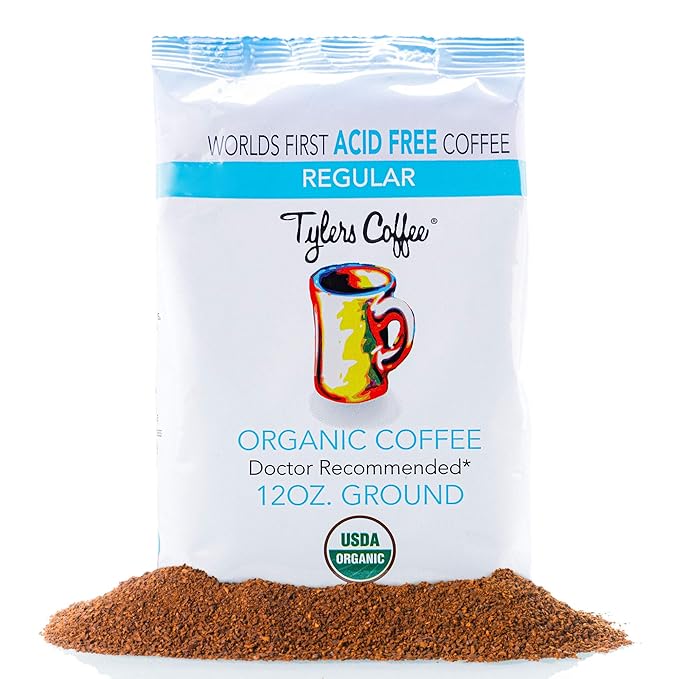 Tyler?™s Acid Free Organic Ground Coffee - 100% Arabica Full Flavor - Whole Bean and Caffeinated