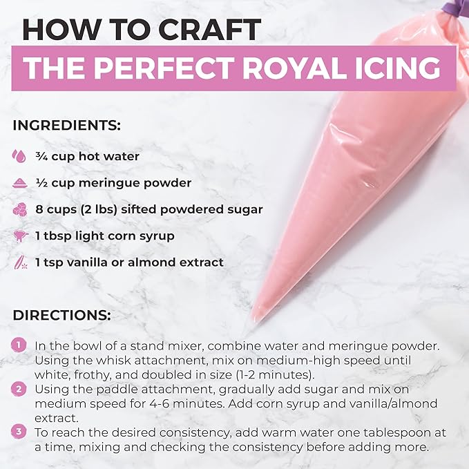 Meringue Powder (14oz) For Royal Icing, Premium Quality, High Egg White Formula, Create Incredible