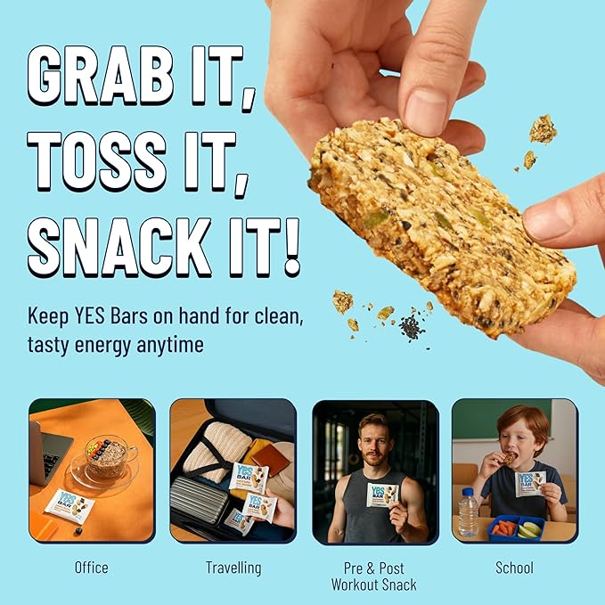 YES Bar ??Black Sesame Sea Salt ??Plant Based Protein, Decadent Snack Bar ??Vegan, Paleo, Gluten
