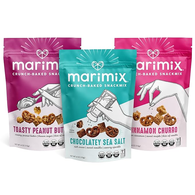 Marimix Sweet Snack Mix | 3 Pack | Crunch Baked Sweet & Salty Savory | Plant Based Naturally Gluten