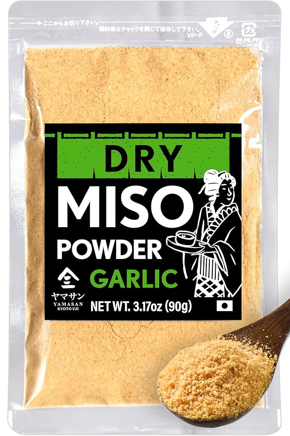 YAMASAN KYOTO UJI Japanese Dry Garlic Miso Seasoning, Freeze-Dried Miso Powder Mixed With Garlic