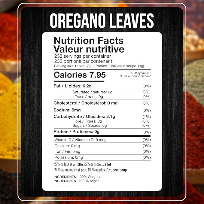 Fresh Finest Oregano Spice 24.70 oz ??Premium Dried Oregano Leaves Bulk, All-Natural, Non-GMO