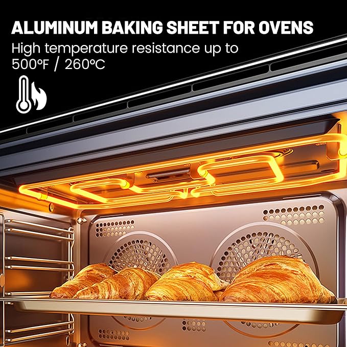 12 Pack Full Size Baking Sheet Pan Aluminum Commercial Pan for Oven Freezer Bakery Hotel Restaurant