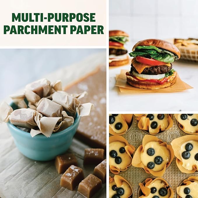 Zenlogy 4x4 Small Parchment Paper Squares (200 sheets) - Unbleached, Non-stick, Pre-cut Parchment