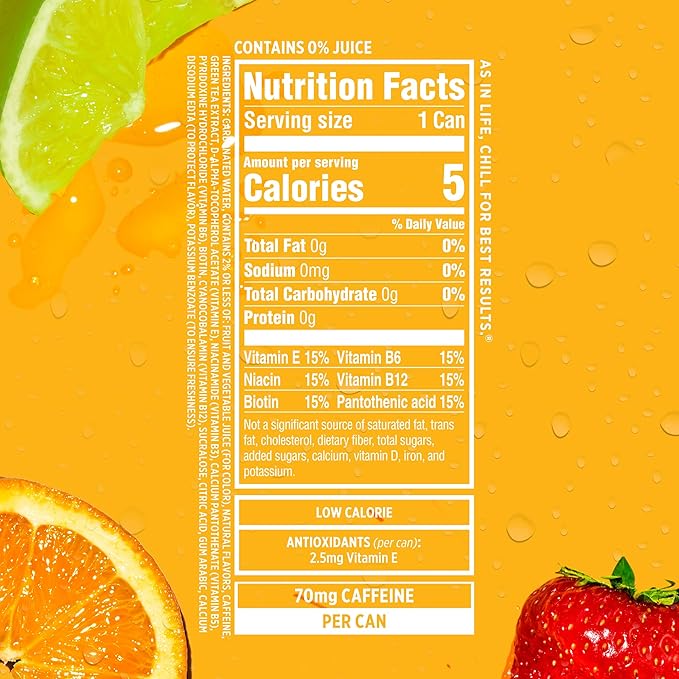 Sparkling Ice Caffeine Strawberry Citrus Sparkling Water with Caffeine, Zero Sugar, with