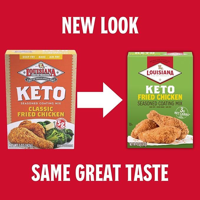 Louisiana Fish Fry Products Classic Fried Chicken Keto Seasoned Coating Mix ??5 oz, Pack of 6