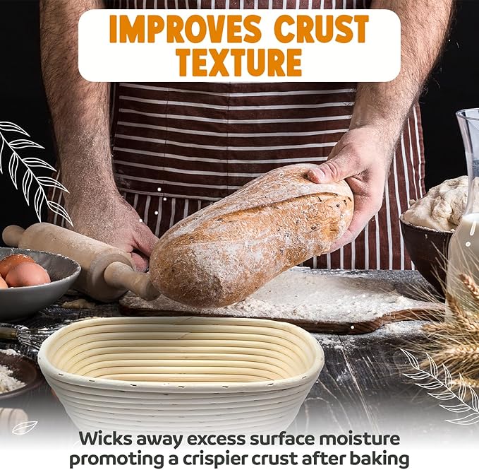 Banneton Bread Proofing Basket Sourdough Proofing Basket for Beginners & Professional Bakers