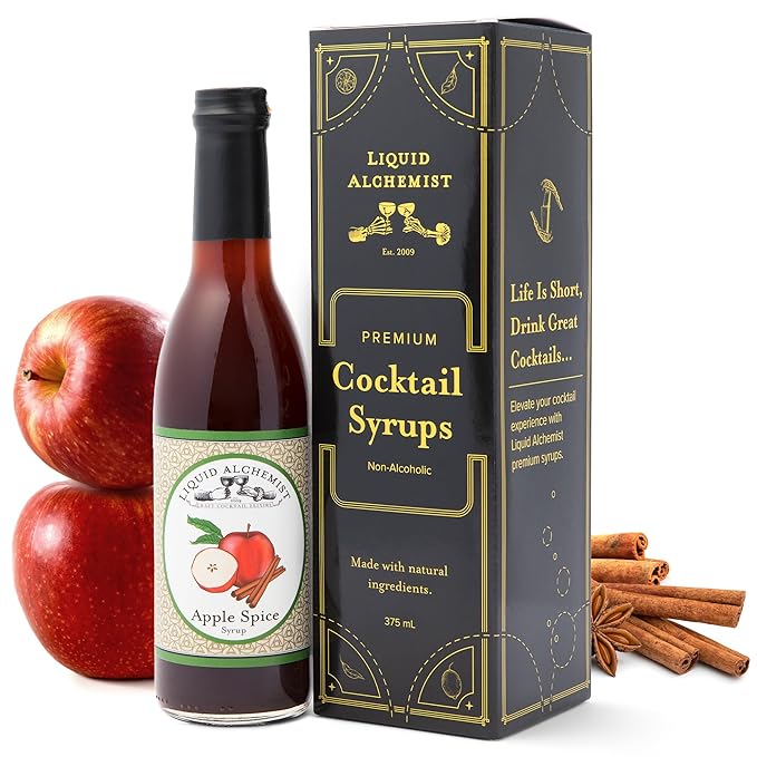 Liquid Alchemist Apple Spice Syrup for Cocktails - Real Ingredients Make our Apple Syrup for Drinks