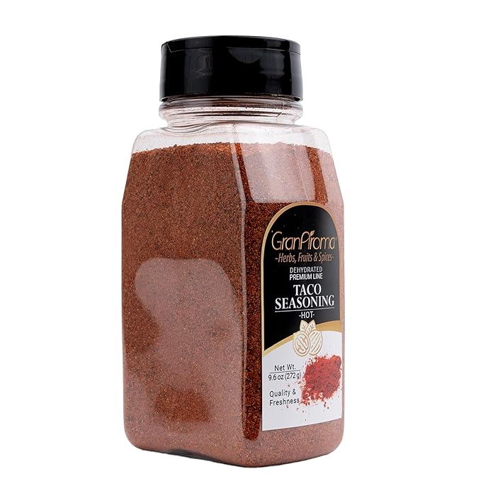 GranAroma Hot Taco Seasoning Mix – Perfect for Tacos, Burritos, and Tex-Mex Recipes (9.6 Ounce)
