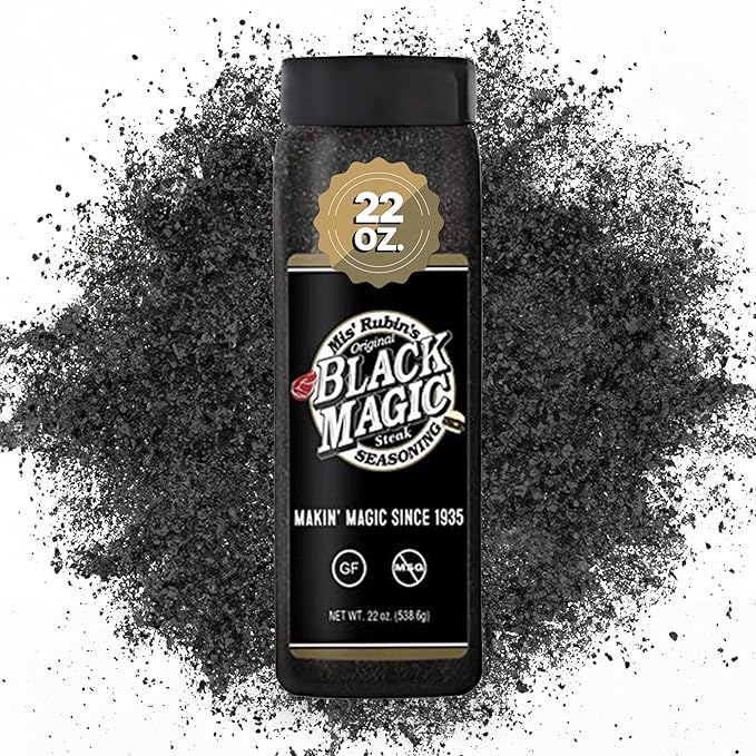Charcoal Seasoning Dry BBQ Rub (Large) - 23 oz. Black Magic Charcoal Grill Seasoning Best for