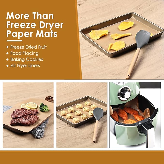 KitchenRaku 200 Pack Parchment Paper For Harvest Right Freeze Dryer Trays, Disposable Accessories