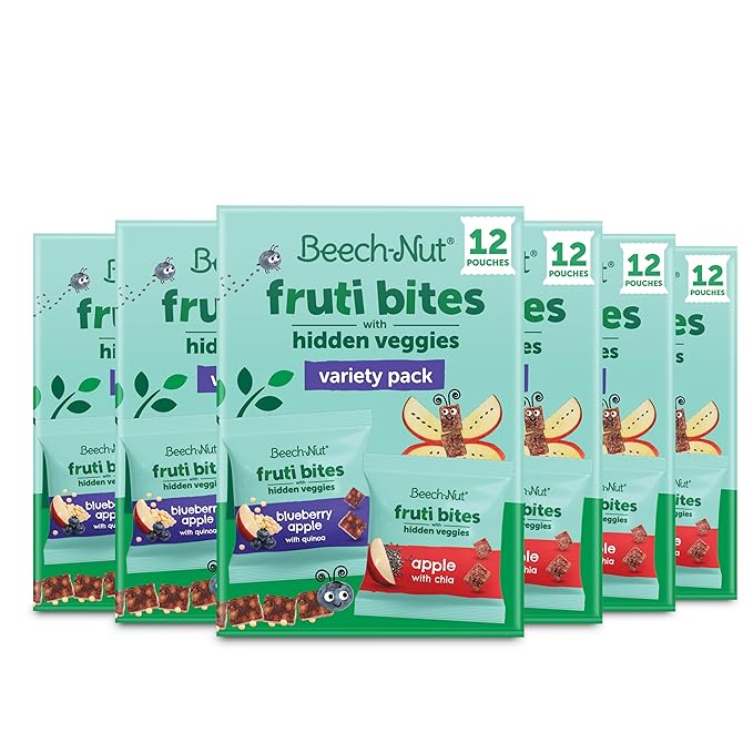 Beech-Nut Toddler Snacks Fruti Bites with Hidden Veggies Quinoa & Chia, Fruit Snack Variety Pack