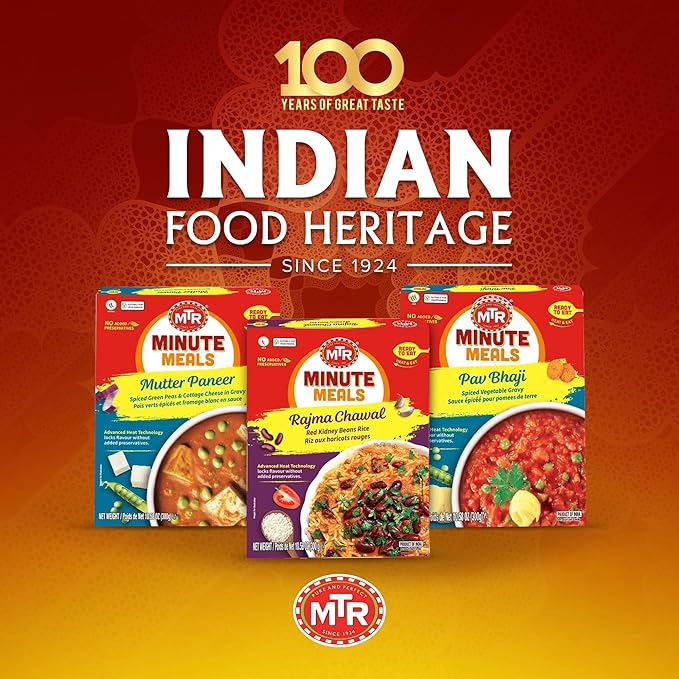 MTR Ready-To-Eat: Rajma Chawal - Red Kidney Beans Rice - Microwavable Rice Packs for Instant Meals