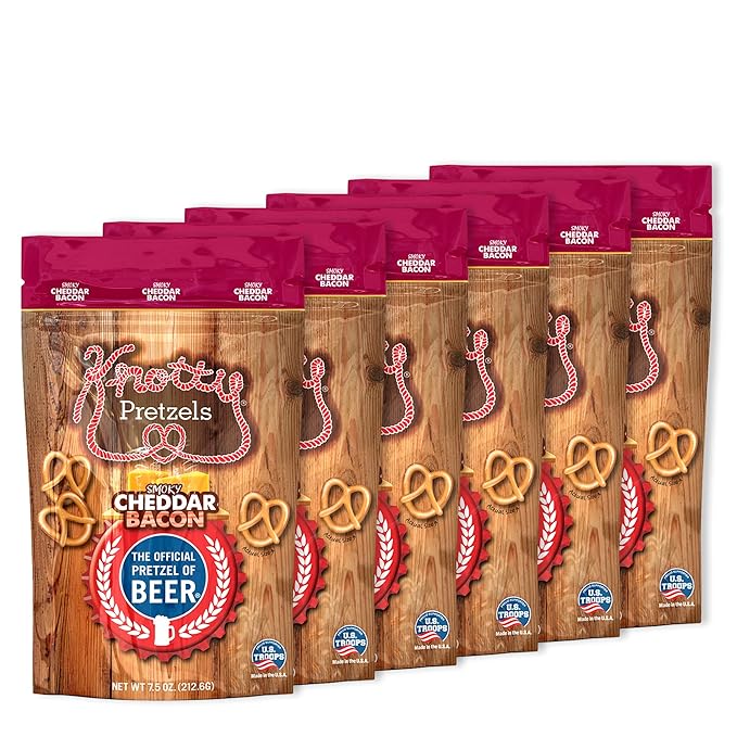 Knotty Pretzels ?쏷he Official Pretzel of Beer??7.5 oz Individual Seasoned Pretzels in Resealable