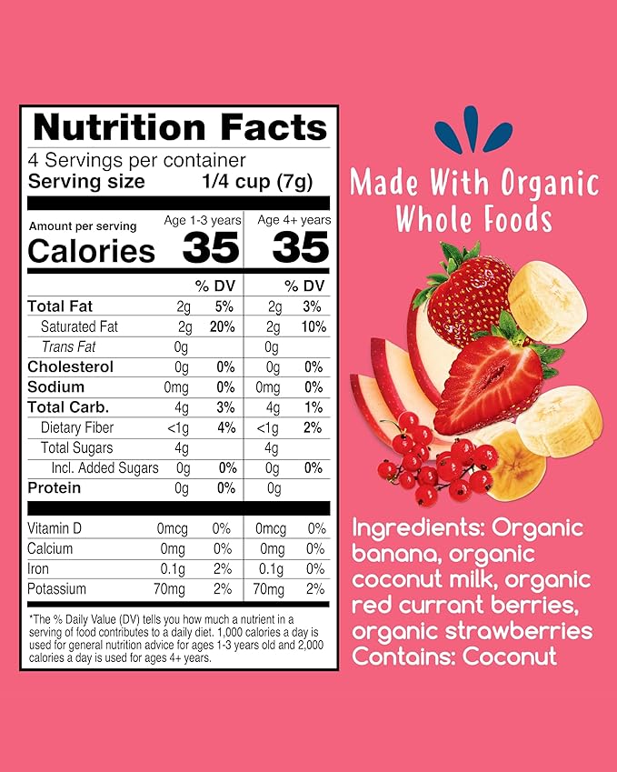 Amara Smoothie Melts - Mixed Red Berries - Baby Snacks Made With Fruits and Vegetables - Healthy