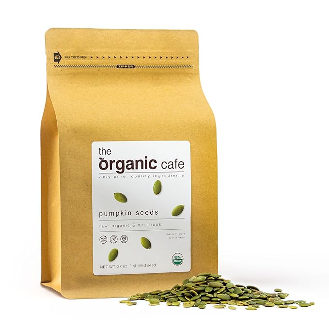 TOC Organic Pumpkin Seeds 2-lb (32 oz), Non-GMO, Vegan, Kosher, Raw, Shelled, Organic Pepitas