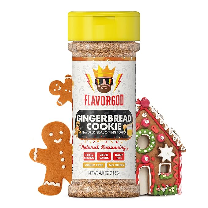 Gingerbread Cookie Seasoning Mix by Flavor God - Premium All Natural & Healthy Spice Blend for Ice