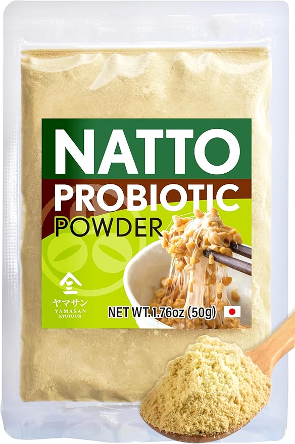 YAMASAN KYOTO UJI Japanese Natto Fermented Soybean Powder, Freeze-Dried Natto Powder, Vitamin K