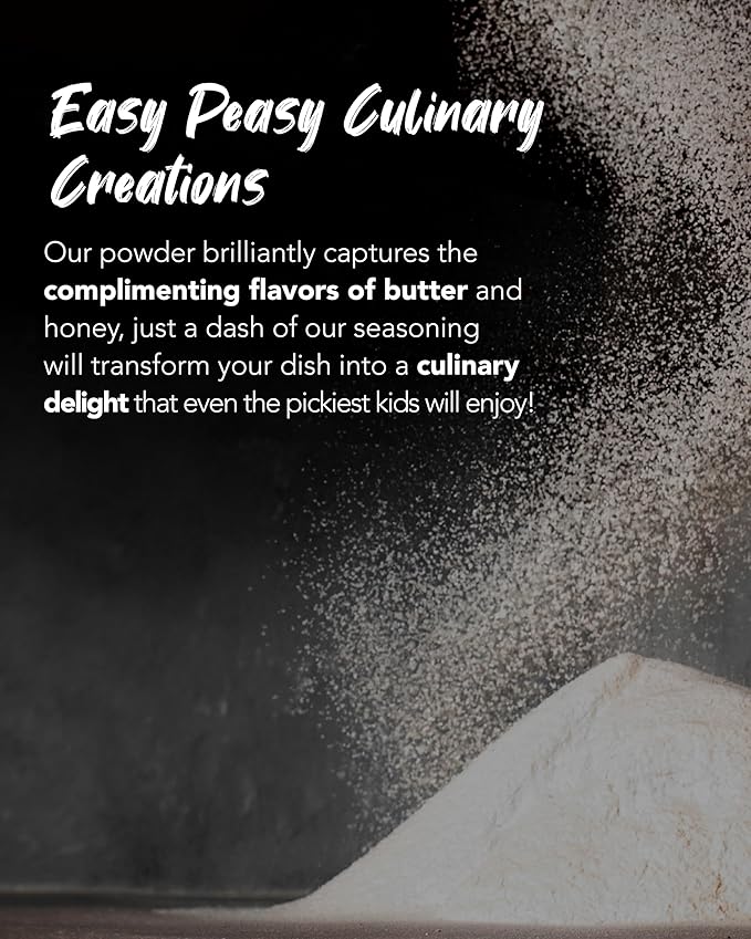 Funtable Honey Butter Seasoning (4.2 oz, 120g) - Honey & Creamy Butter Flavor Powder, Easy to Use.