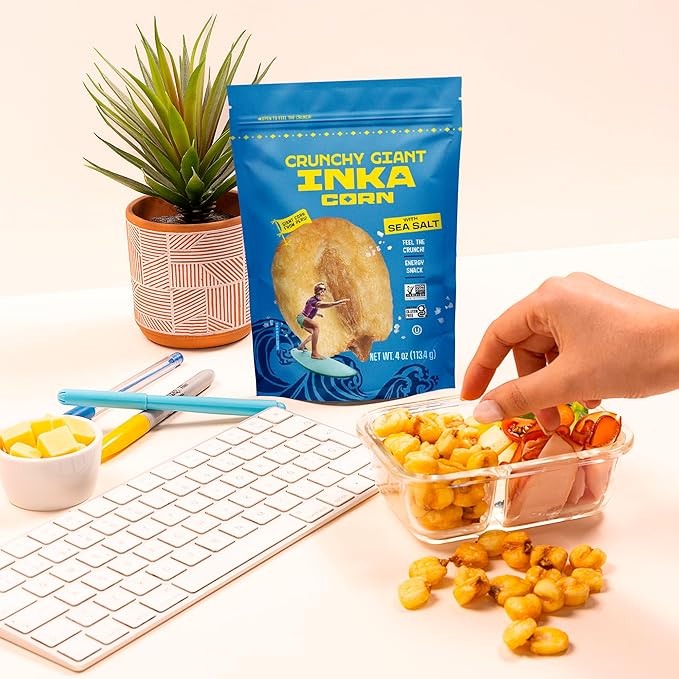 Inka Corn Nuts, Gluten Free Roasted Giant Corn, Original Flavor, 4 Ounce (Pack of 3)