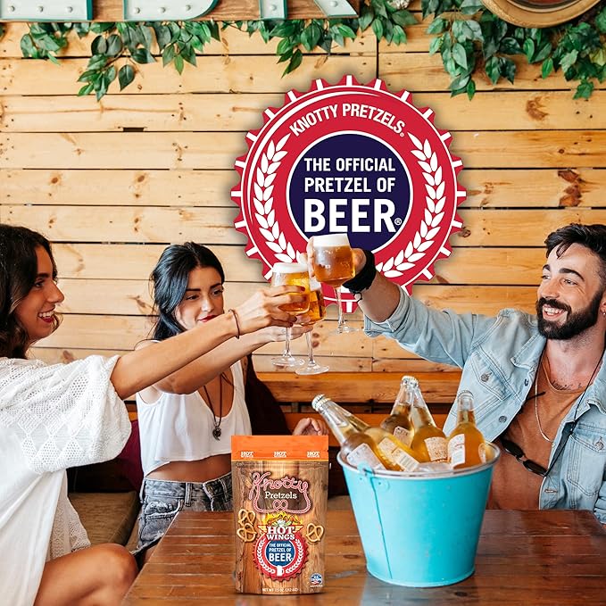 Knotty Pretzels - "The Official Pretzel of Beer" 7.5 Ounce Pretzel in Resealable Snacks Bags