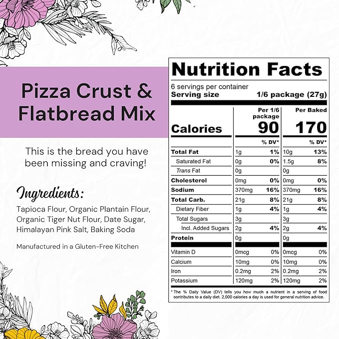 eat G.A.N.G.S.T.E.R. Vegan Pizza Crust & Flatbread Mix, Allergy-Friendly Baking Mix, Grain-Free, No
