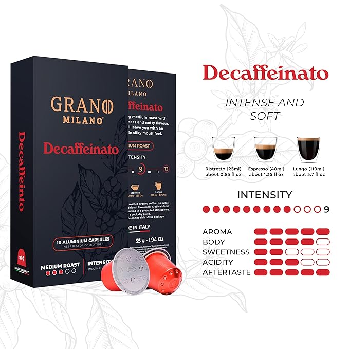 Grano Milano - Aluminum Coffee Pods Compatible with Nespresso®* Original Line Machines